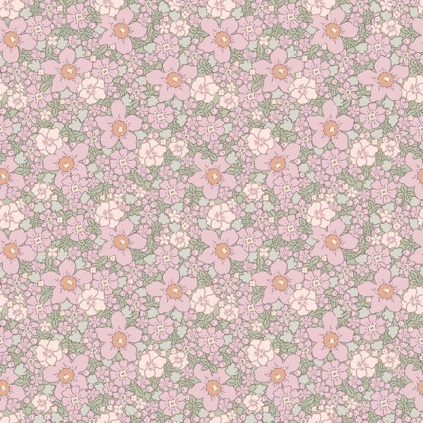 Cute Kittens & Floral Pattern #6 Fabric For Cheap