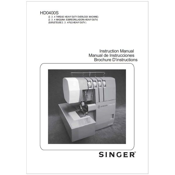 Singer HD0400S Heavy Duty Serger Instruction Manual Hot on Sale