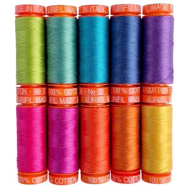 Aurifil, Tula Pink Dragon s Breath 10 Spool Thread Collection For Discount
