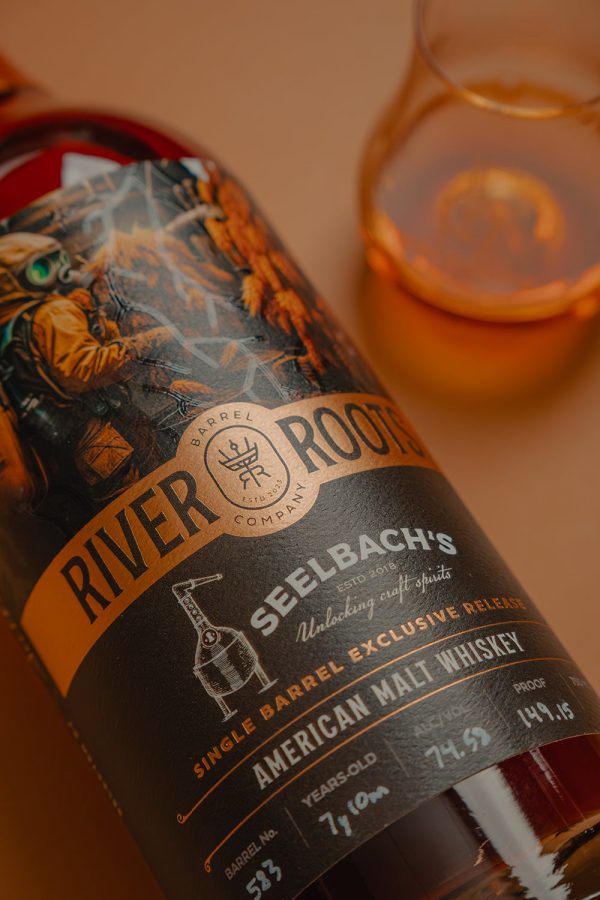River Roots American Malt Whiskey #583 149.15 proof - Selected by Seelbach s For Sale - Image 2