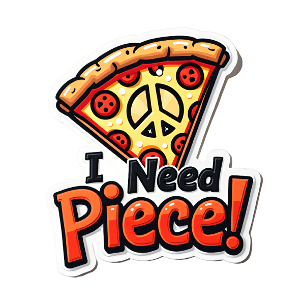 Peace of Pizza: I Need a Piece Sticker Discount